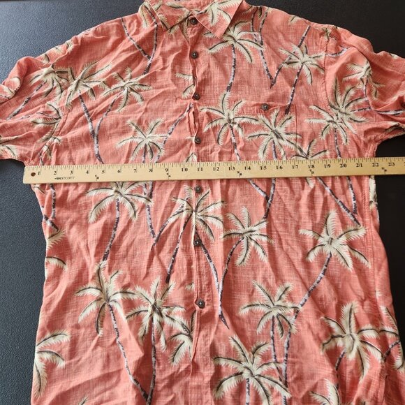 Windham Pointe Hawaiian Shirt Rayon Floral Vacation Red Button Up Medium - Picture 8 of 9